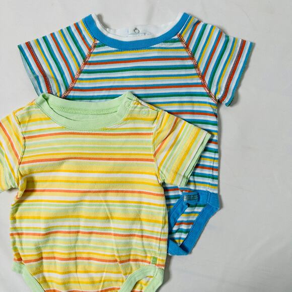 Vintage TCP The Children's Place Bundle of 2 Striped Onesies Size 3-6 mo - Picture 3 of 10